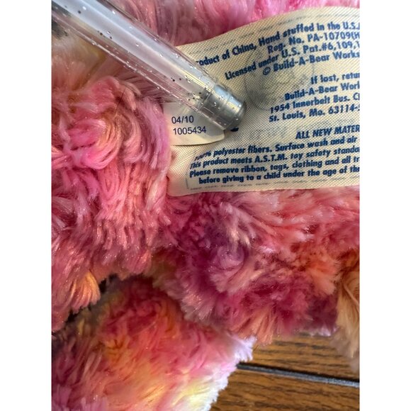 Build-A-Bear Workshop Endless Hugs Teddy Bear 16" Pink Yellow Plush or Skin - Picture 4 of 9